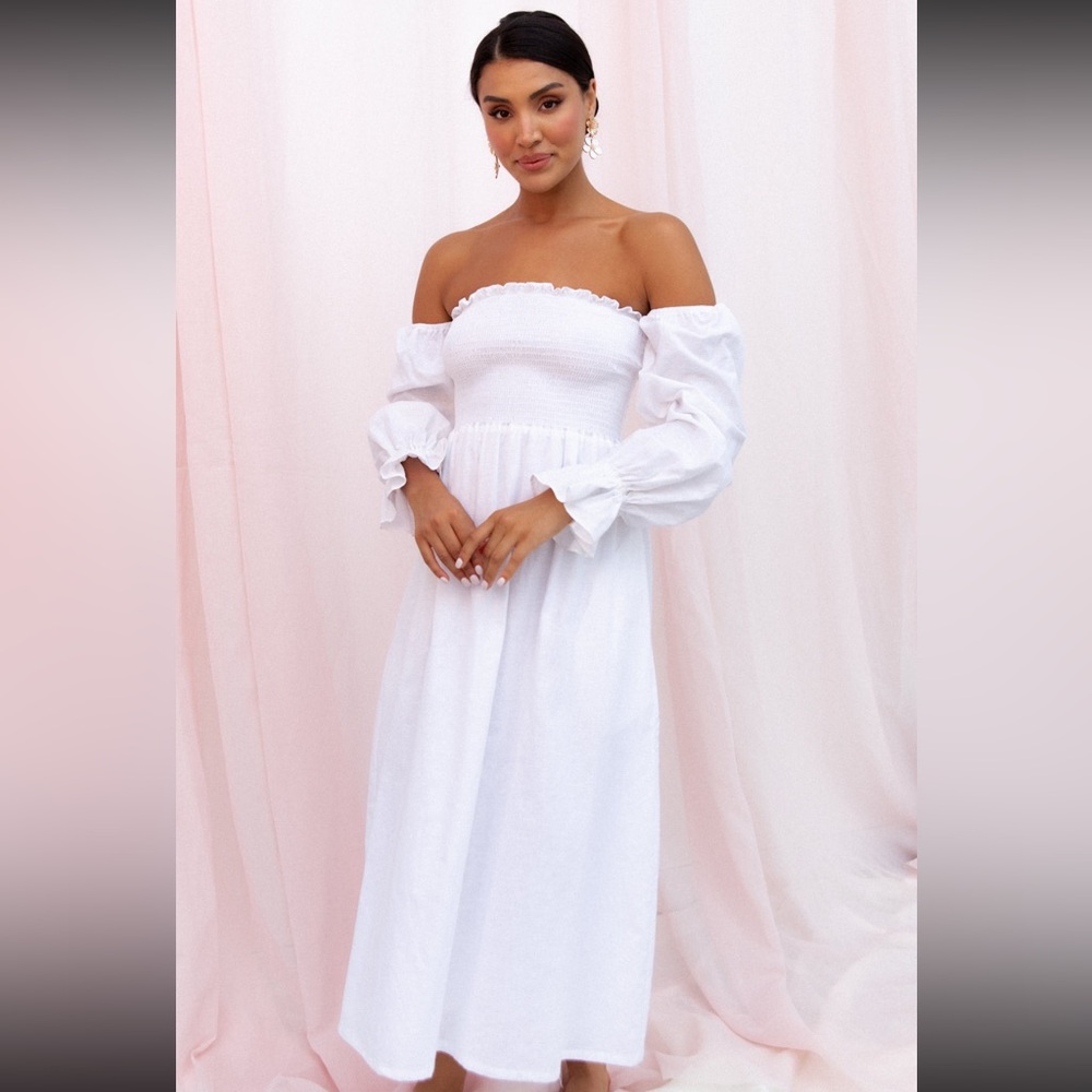 Petal&Pup White linen dress